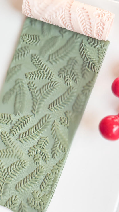 Fern Embossing Roller – Leaf Pattern Polymer Clay Embossing Tool
