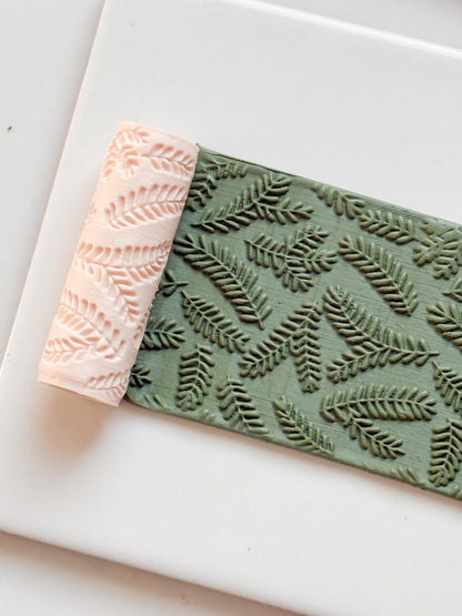 Fern Embossing Roller – Leaf Pattern Polymer Clay Embossing Tool