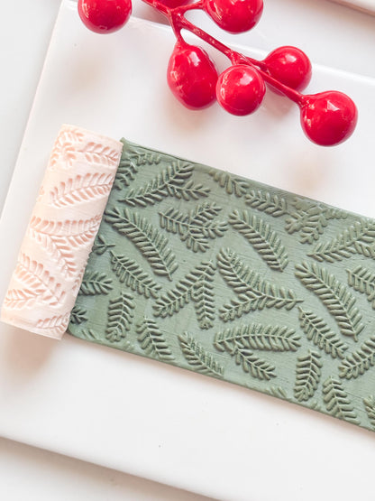Fern Embossing Roller – Leaf Pattern Polymer Clay Embossing Tool