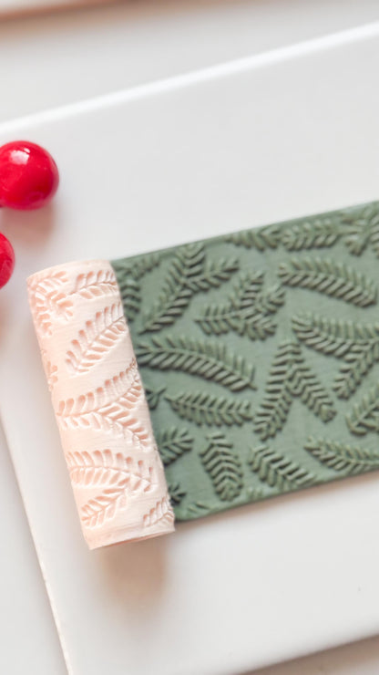 Fern Embossing Roller – Leaf Pattern Polymer Clay Embossing Tool
