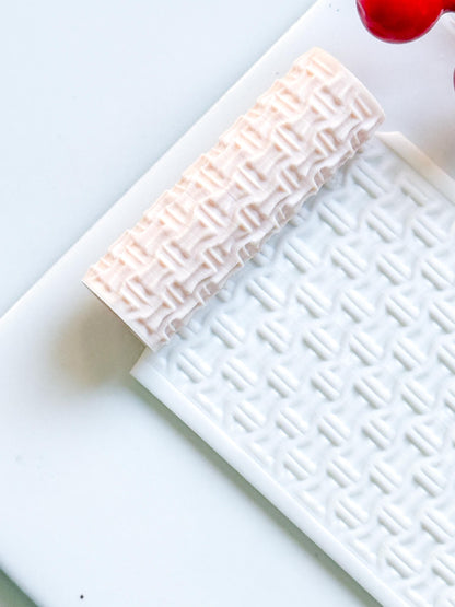 Cable Knit Embossing Roller – Woven Texture Roller for Polymer Clay