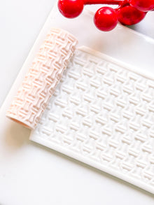Cable Knit Embossing Roller – Woven Texture Roller for Polymer Clay