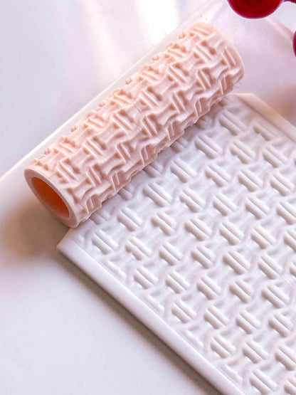 Cable Knit Embossing Roller – Woven Texture Roller for Polymer Clay