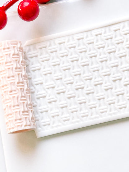 Cable Knit Embossing Roller – Woven Texture Roller for Polymer Clay