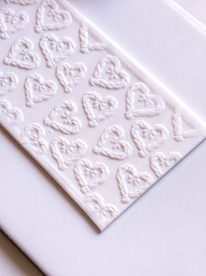 Braided Heart Emboss Roller for Polymer Clay – Scandinavian Christmas Texture Rolling Pin