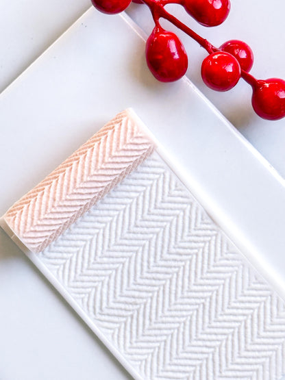 Herringbone Knit Embossing Roller – Diagonal Texture Roller for Polymer Clay