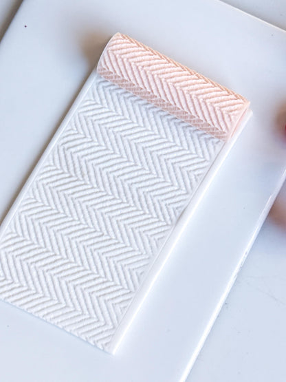 Herringbone Knit Embossing Roller – Diagonal Texture Roller for Polymer Clay