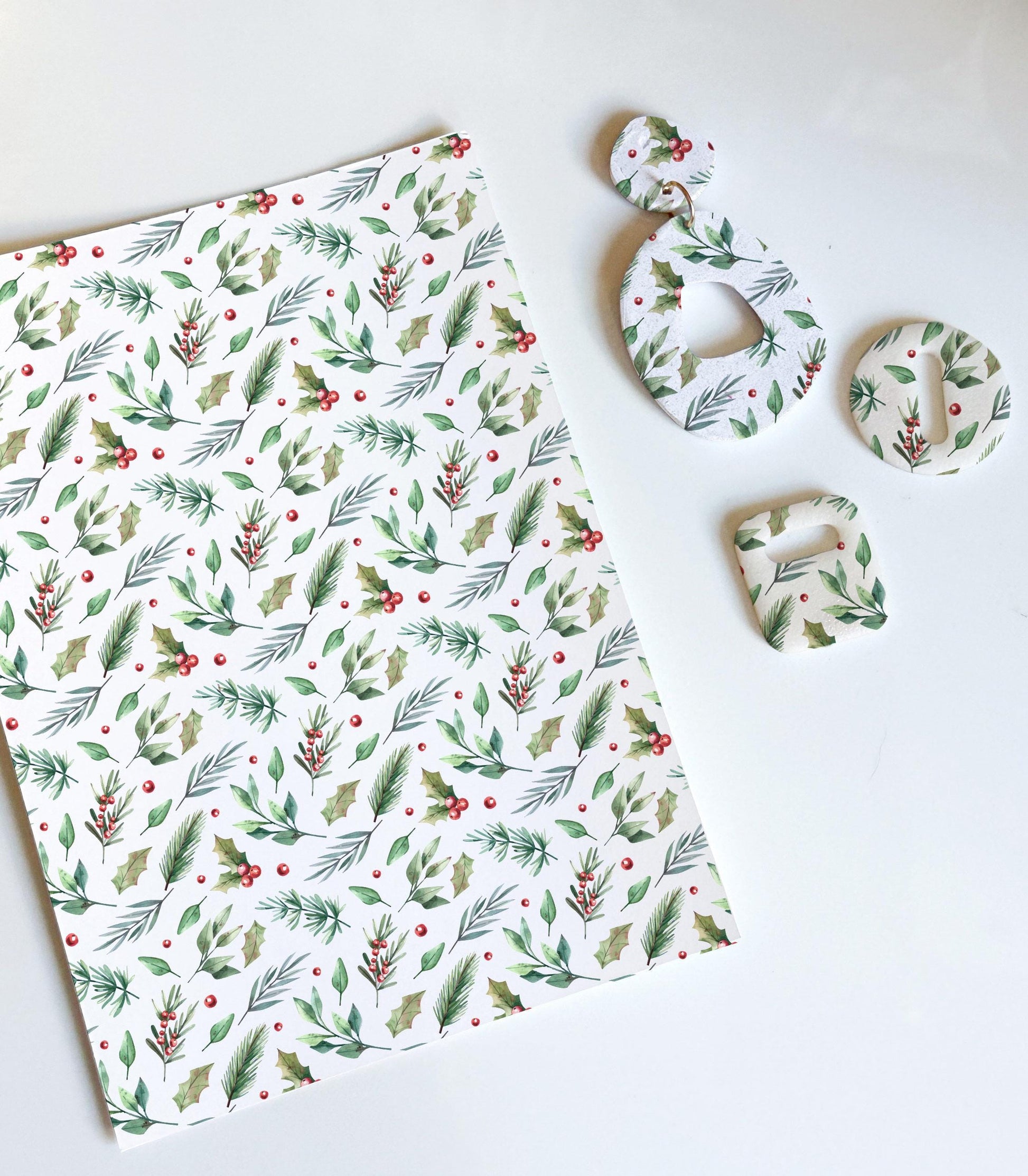 Christmas Winter Patterns Transfer Papers – Festive Polymer Clay Surface Designs