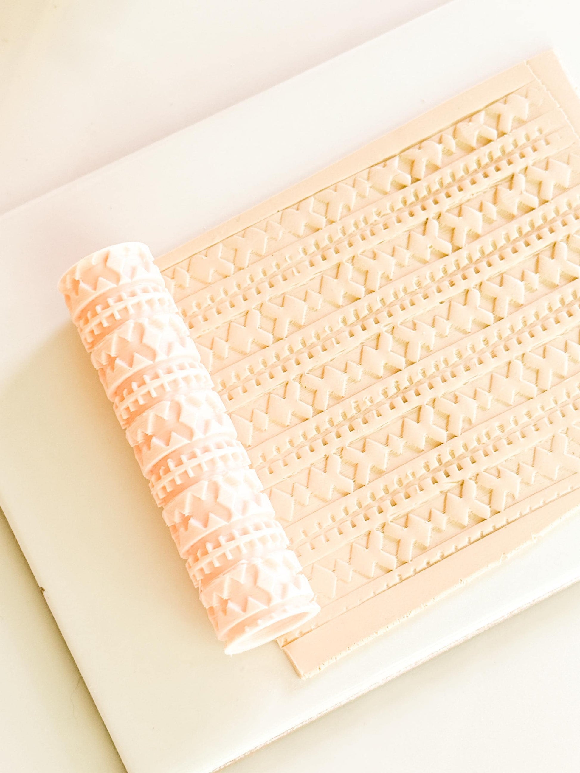 Tribal Pattern Texture Roller Embossing Tool for Polymer Clay Jewelry and Crafts