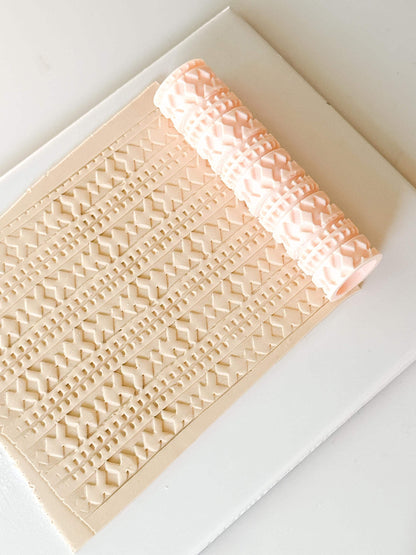Tribal Pattern Texture Roller Embossing Tool for Polymer Clay Jewelry and Crafts