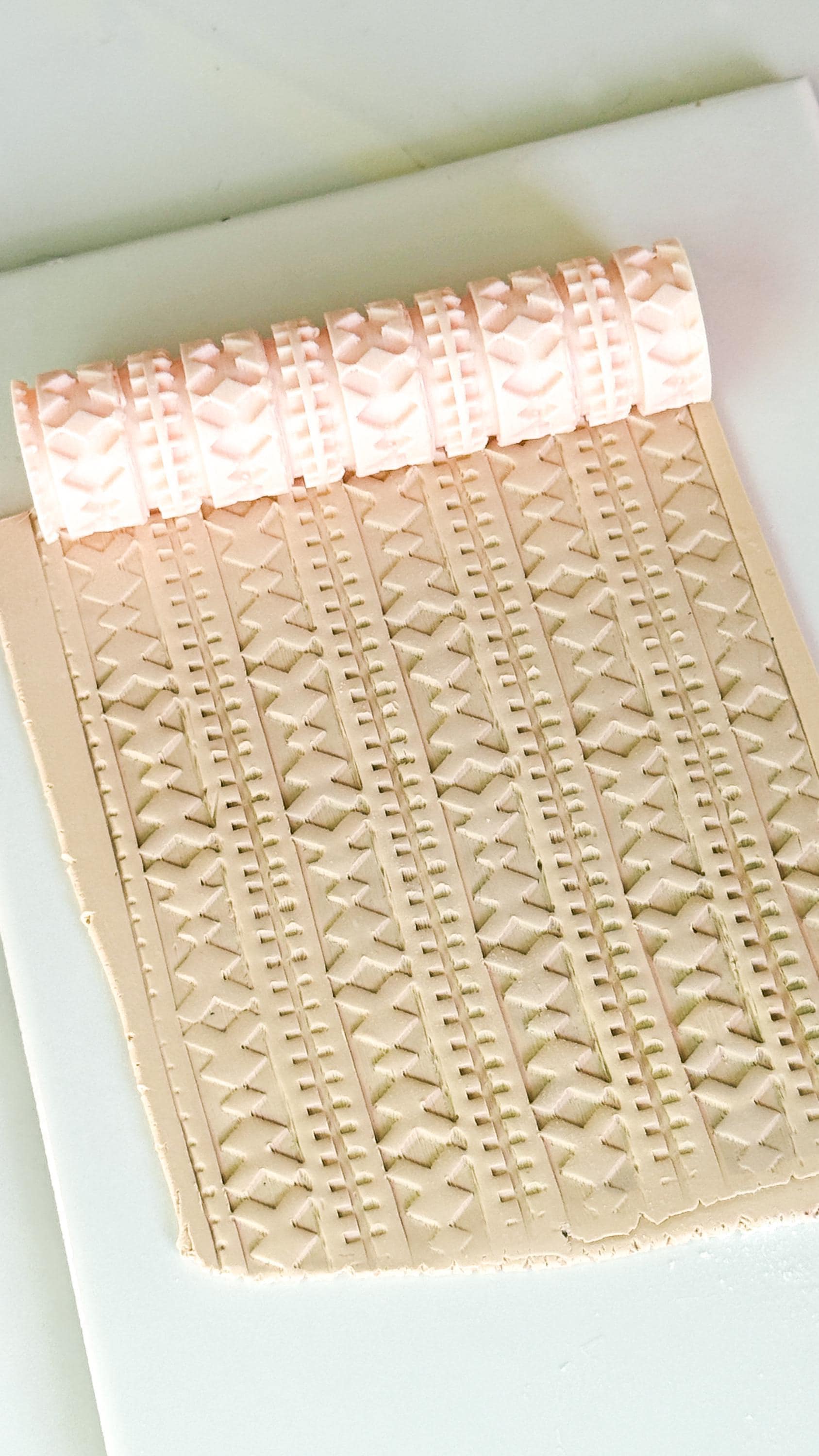 Tribal Pattern Texture Roller Embossing Tool for Polymer Clay Jewelry and Crafts