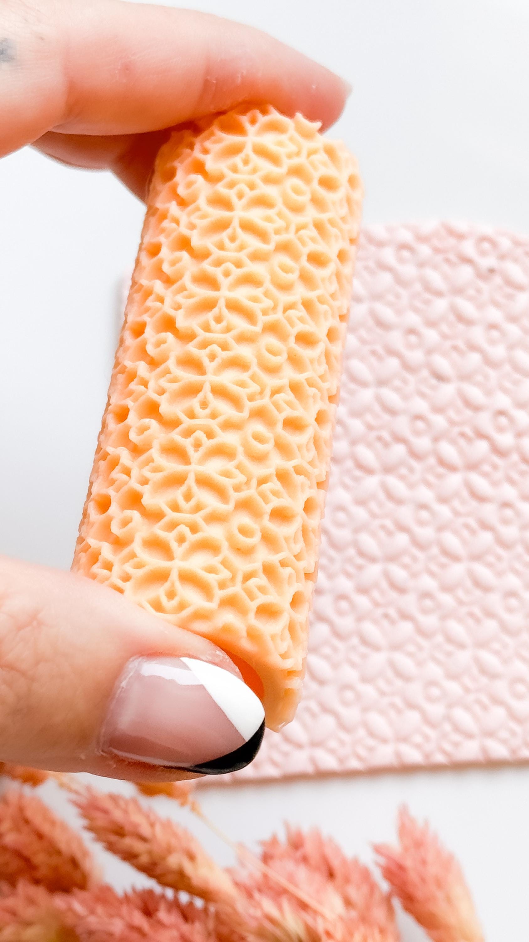 Flower Pattern Texture Roller: Polymer Clay Tool