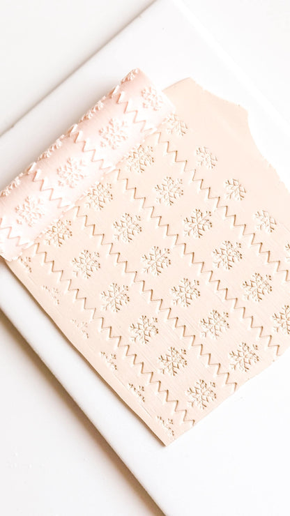 Polymer Clay Emboss Roller Snowflake Zigzag Texture