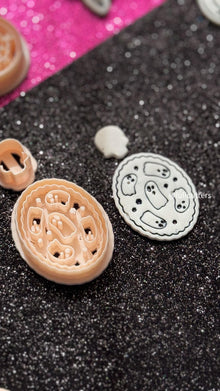 Ghost Cameo Polymer Clay Cutter Set: Halloween Skull Jewelry Making