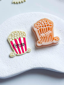 Popcorn Bucket Earring Cutter: Polymer Clay Movie Snack Design