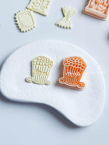Popcorn Bucket Earring Cutter: Polymer Clay Movie Snack Design
