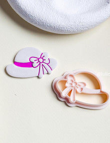 Bow Hat Clay Cutter with Imprint, Earring & Charm DIY