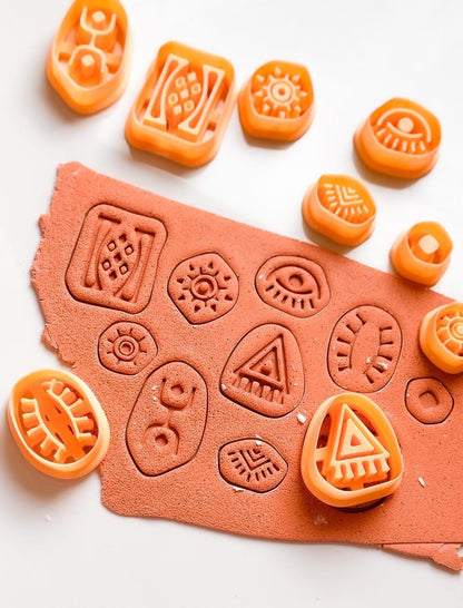 Aztec Clay Cutters Set: Tribal Boho Earring Tools