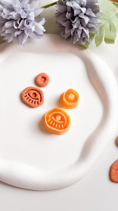 Aztec Clay Cutters Set: Tribal Boho Earring Tools