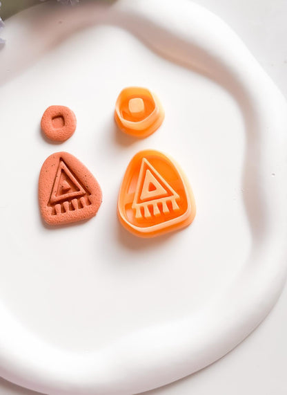 Aztec Clay Cutters Set: Tribal Boho Earring Tools