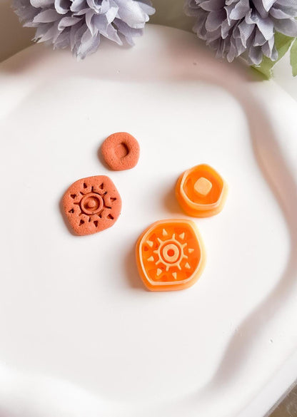 Aztec Clay Cutters Set: Tribal Boho Earring Tools