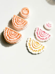 Boho Floral Arch Earring Cutter Set: Scalloped Clay Jewelry Making