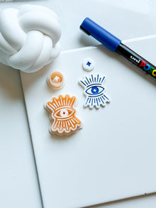 Mystic Eye Clay Cutter Set: Starburst Polymer Clay Earring Mold