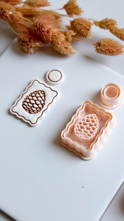 Pine Cone Clay Cutter Set: Woodland Earrings, Rustic Fall Jewelry