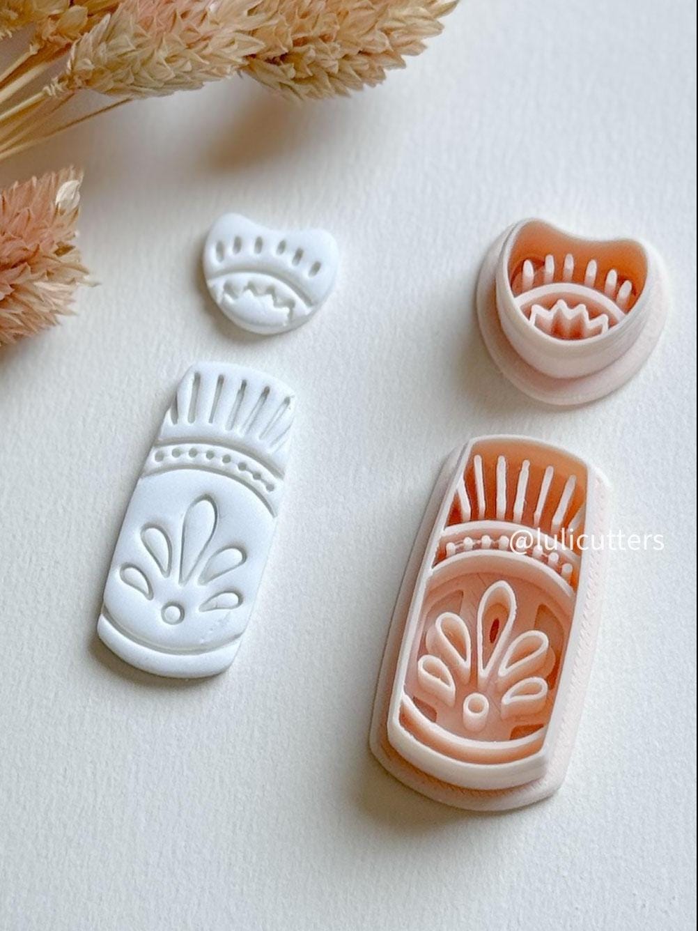 Boho Sunburst Clay Earring Cutter Set Includes Base + Mini Topper