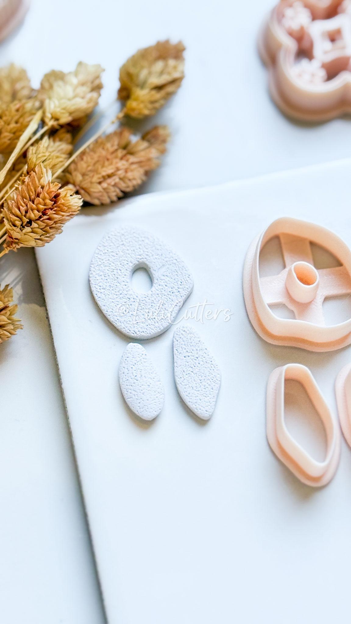 Organic Shape Polymer Clay Cutters 3 Organic Shapes for Earrings