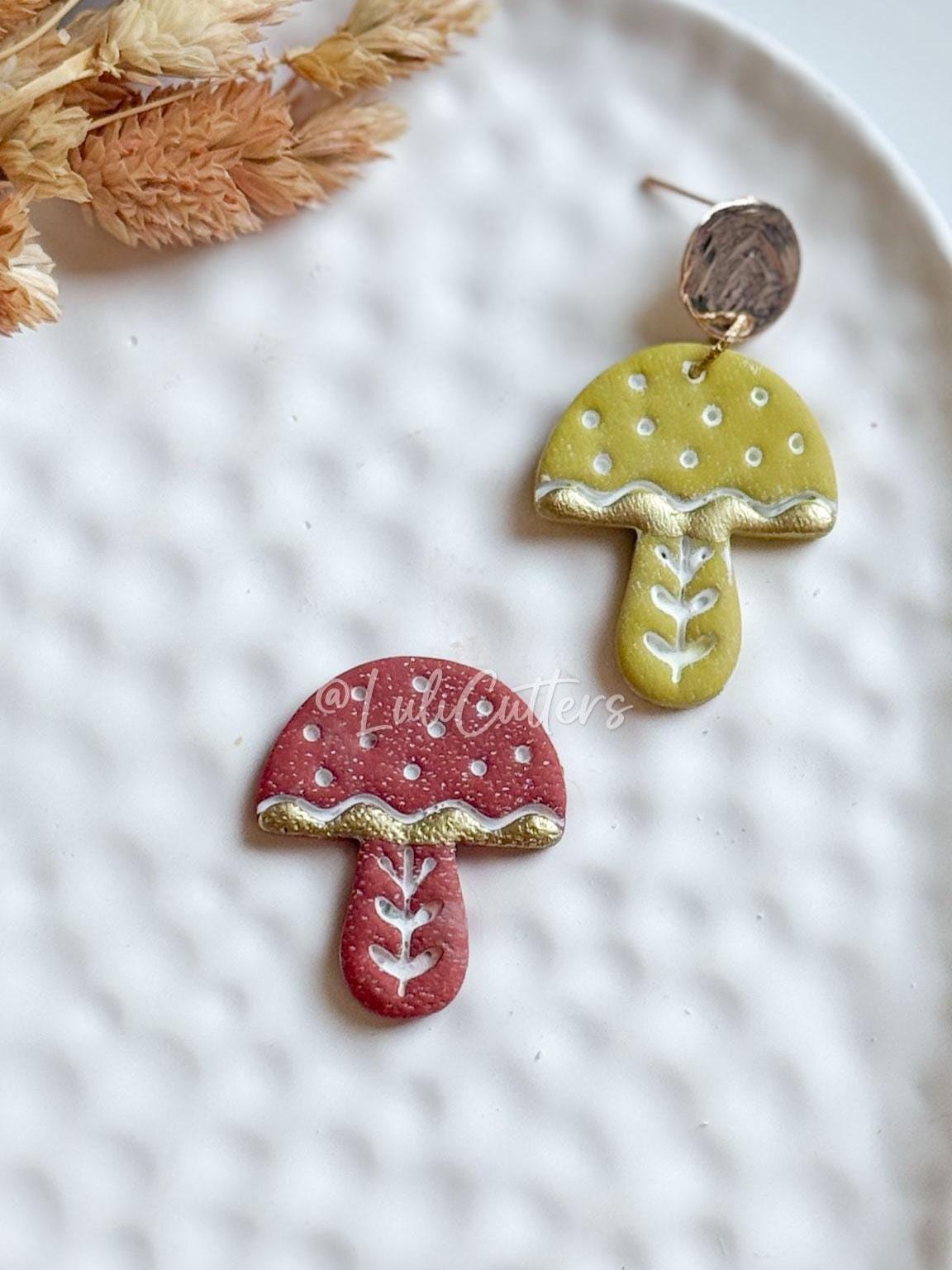 Nordic Mushroom Polymer Clay Cutter for Earrings and Ornaments