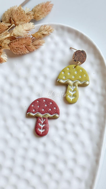 Nordic Mushroom Polymer Clay Cutter for Earrings and Ornaments