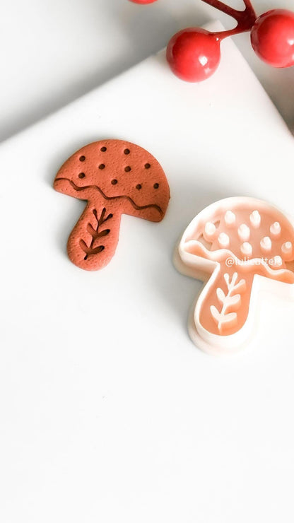 Nordic Mushroom Polymer Clay Cutter for Earrings and Ornaments