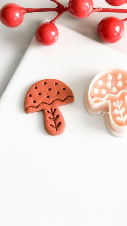 Nordic Mushroom Polymer Clay Cutter for Earrings and Ornaments
