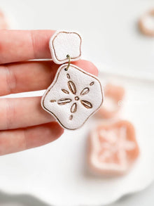 Sand Dollar Polymer Clay Cutter Set Ocean-Inspired Imprint Cutter for Beach Earrings - Organic shape