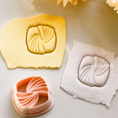 Knot Swirl Clay Cutter: Abstract Textured Earring Tool