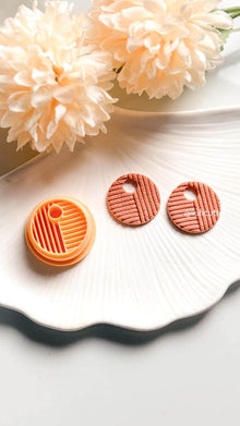 Line Textured Circle Earring Cutter: Modern Polymer Clay Jewelry