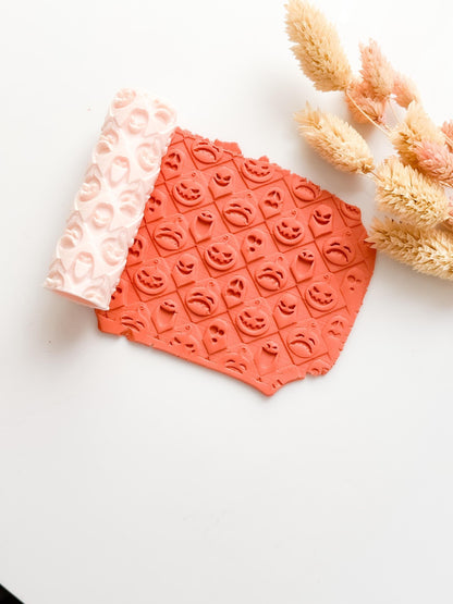 Halloween Jack-O'-Lantern & Ghost Emboss Clay Roller: Polymer Clay Jewelry Crafts