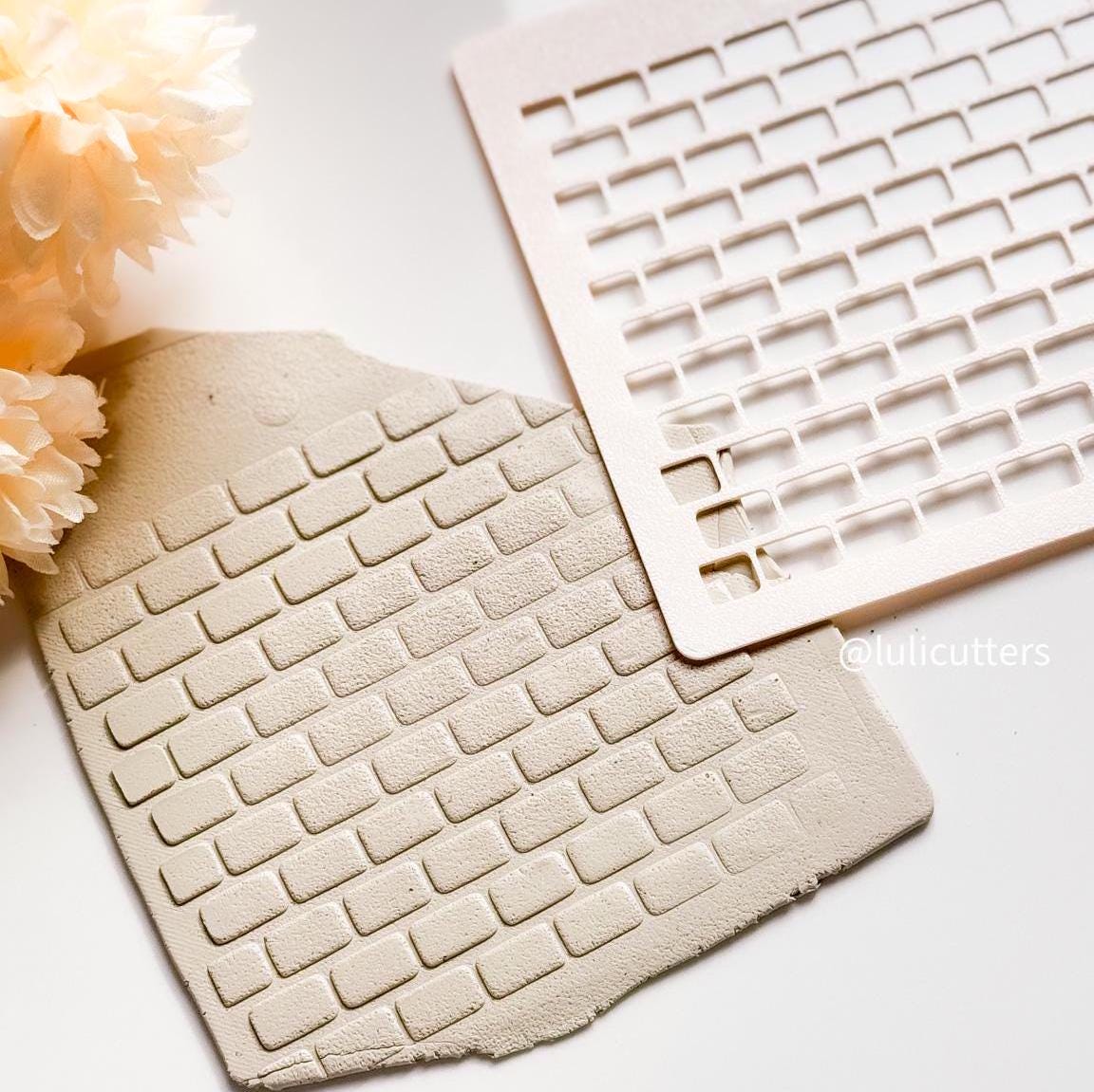 Brick Pattern Clay Stencil: Polymer Clay Texture Template