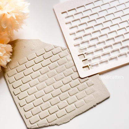 Brick Pattern Clay Stencil: Polymer Clay Texture Template
