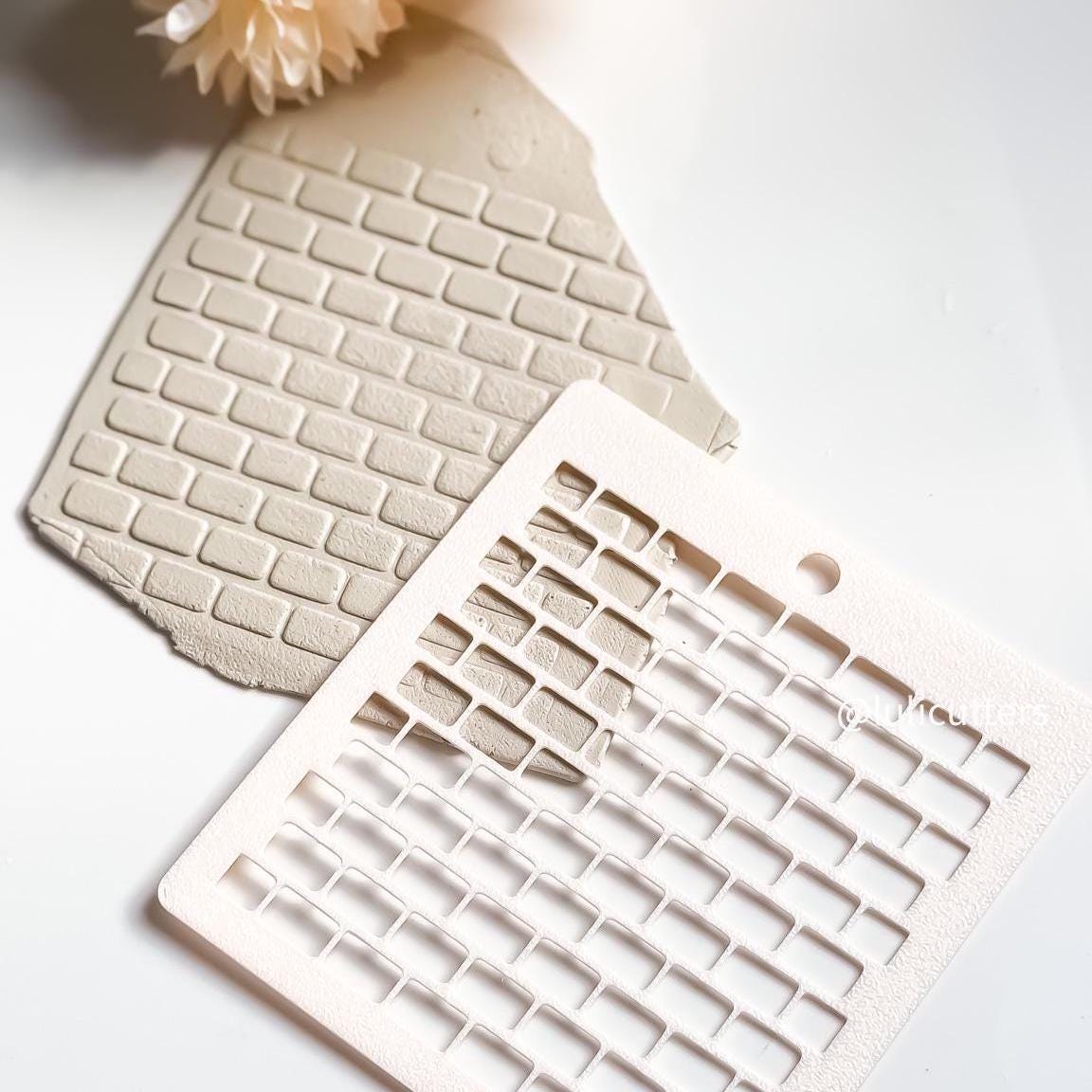 Brick Pattern Clay Stencil: Polymer Clay Texture Template