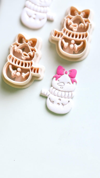 Snow Girl Clay Cutter – Cute Winter Earring & Ornament Design