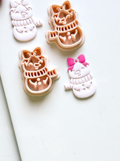 Snow Girl Clay Cutter – Cute Winter Earring & Ornament Design