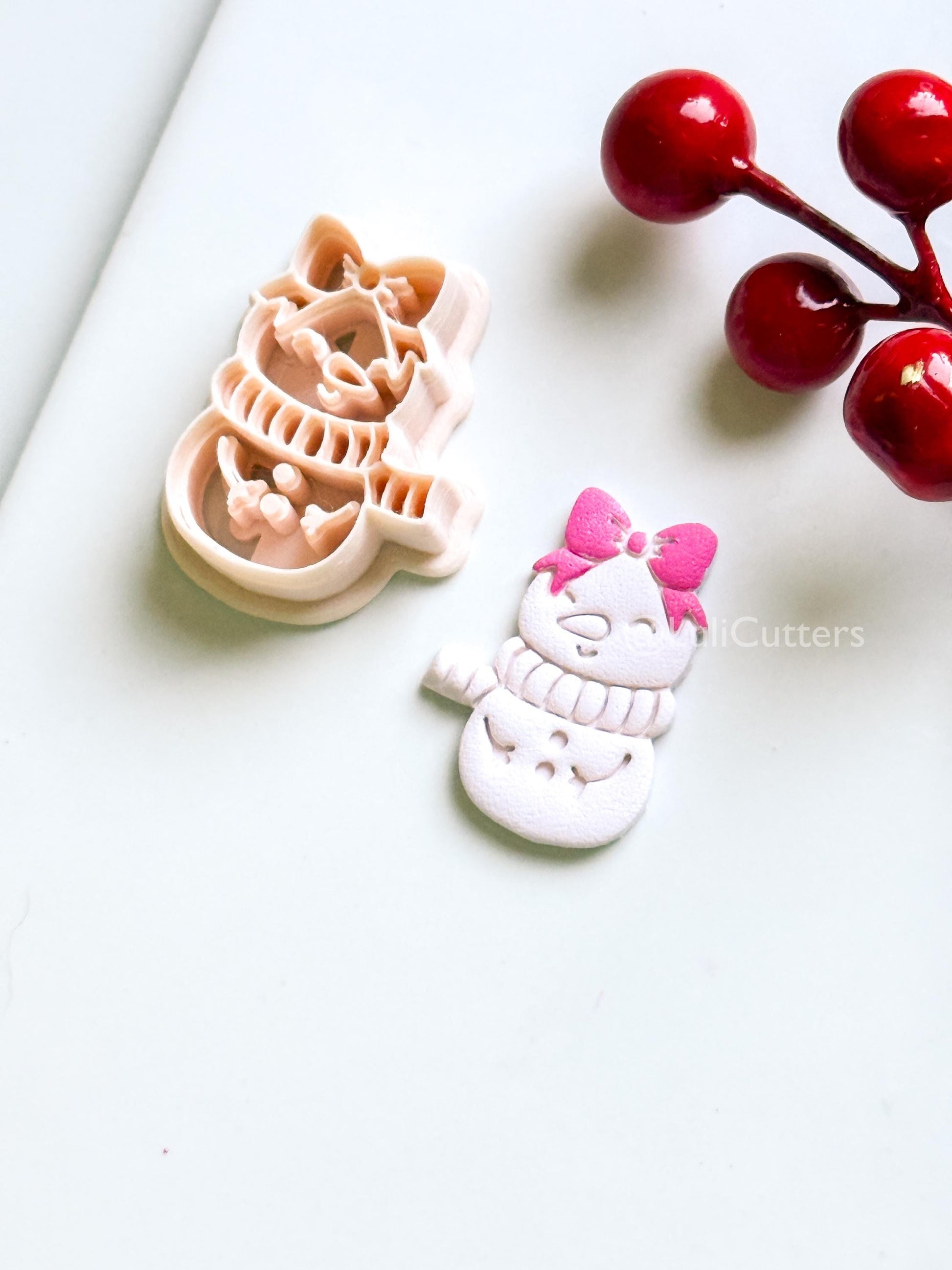 Snow Girl Clay Cutter – Cute Winter Earring & Ornament Design