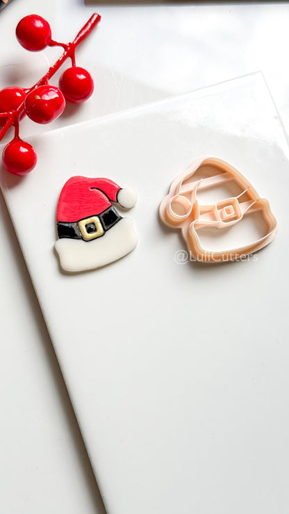 Santa Hat Clay Cutter: Christmas Polymer Clay Tool for Earrings & Charms