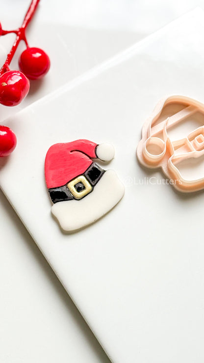 Santa Hat Clay Cutter: Christmas Polymer Clay Tool for Earrings & Charms