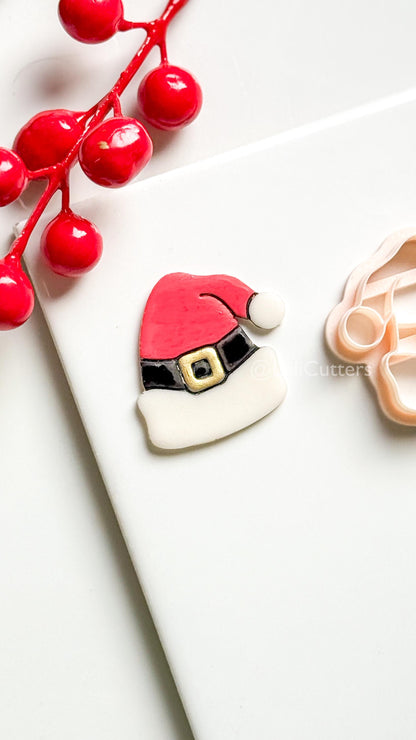 Santa Hat Clay Cutter: Christmas Polymer Clay Tool for Earrings & Charms