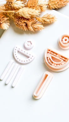 Boho Clay Cutter Set: Arch, Flower, Fringe Polymer Earring Cutters