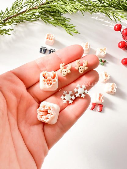 Christmas Mini Clay Cutter Set: Holiday Shapes, 12mm