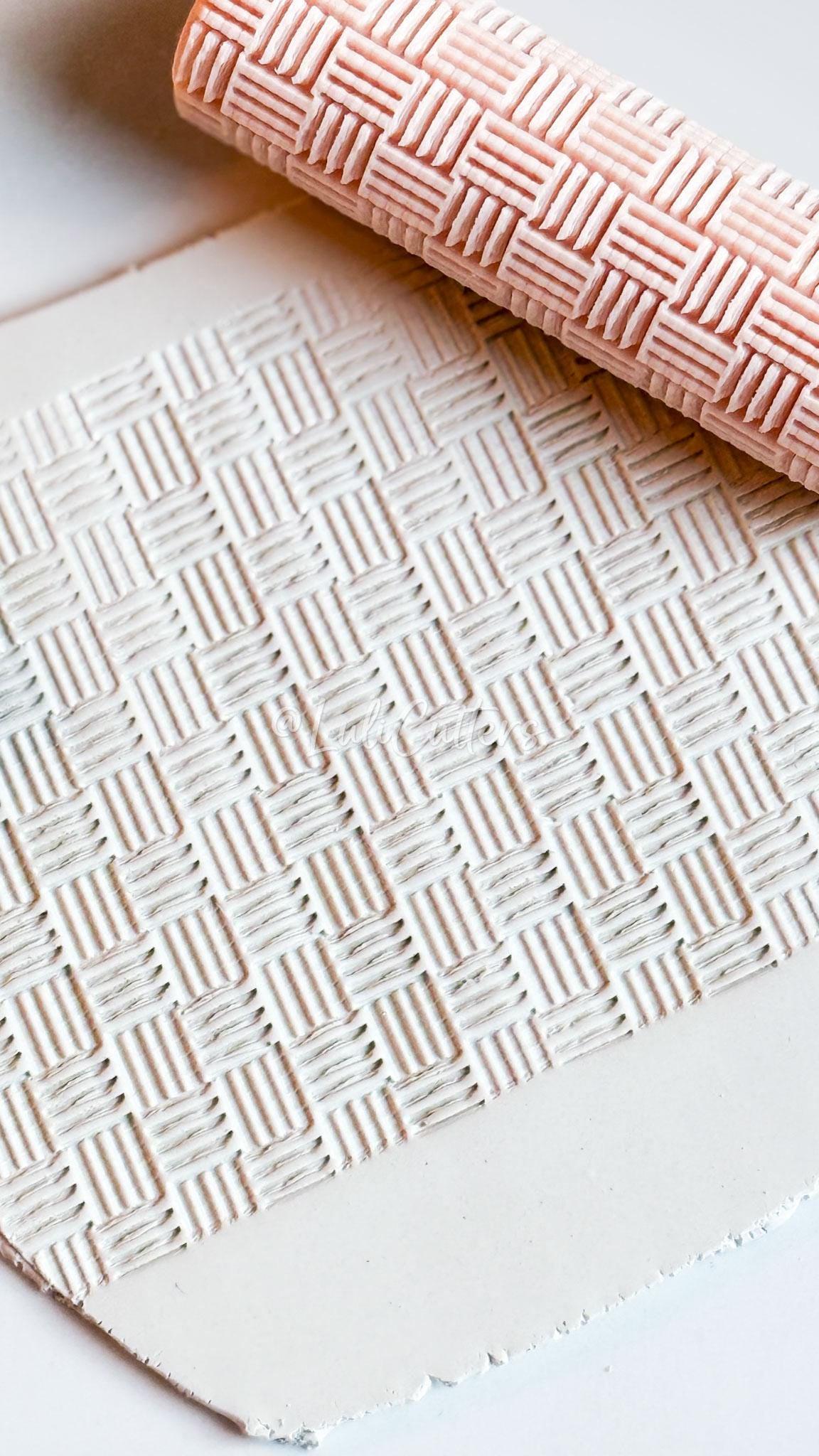 Grid Lines Texture Roller: Polymer Clay Jewelry & Crafts